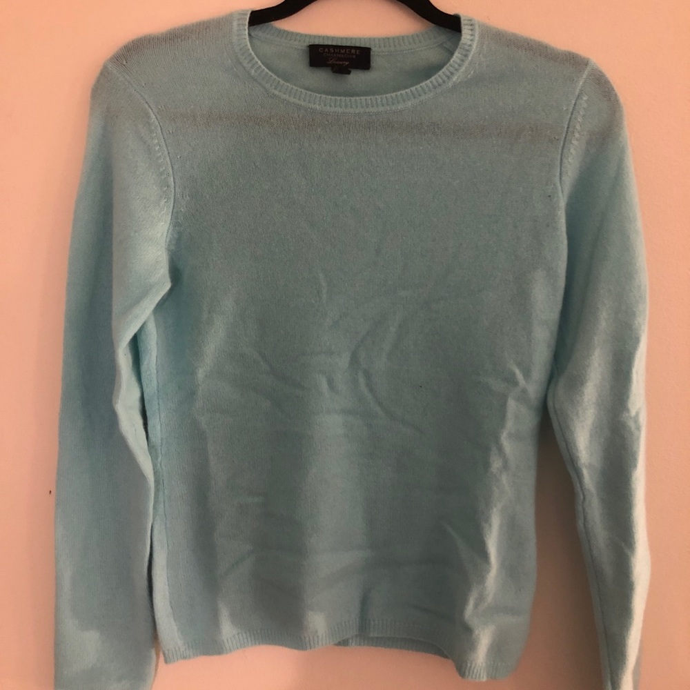 Charter club light blue cashmere sweater